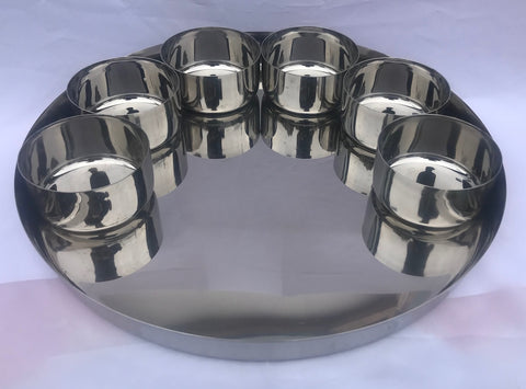 STAINLESS STEEL THALI KATHORI SET