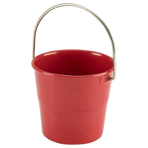 Stainless Steel Miniature Bucket 4.5cm Dia Red